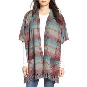 Billabong Forever Fall Plaid Kimono Cardigan